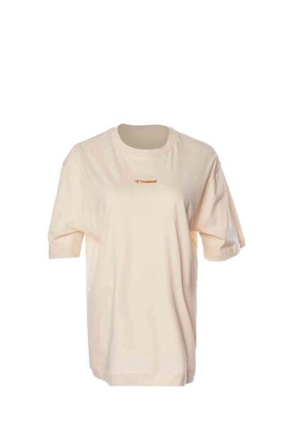 Hummel 911923 HMLARİA Bej Kadın Bisiklet Yaka Kısa Kol Tshirt