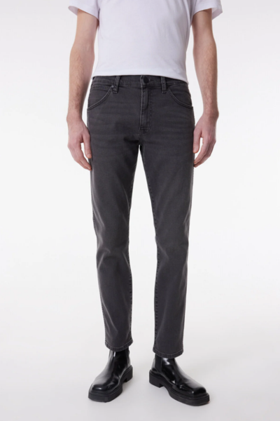 Wrangler W18SBY854 Koyu Gri Erkek Larston Düşük Bel Dar Kesim Dar Paça  Esnek Kot Pantolon
