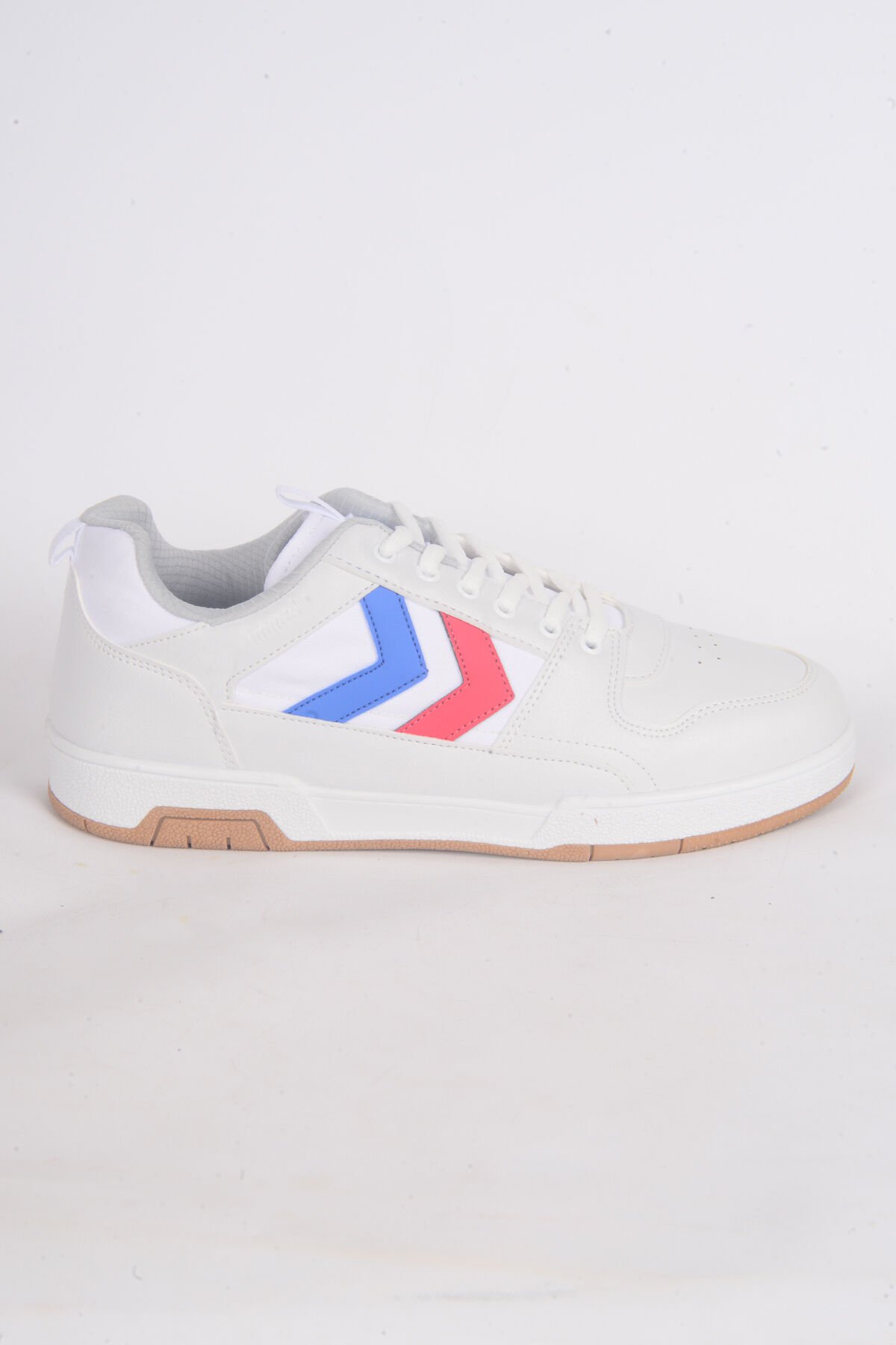 Hummel90643-9241 Bağcıklı Kırmızı Mavi Ok Detaylı Normal Taban Ortepedik Beyaz Erkek Günlük Spor Ayakkabı