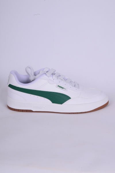 Puma 389371-11 Court Ultra Lite Deri Rahat Taban Bağcıklı Rahat Hafif Esnek Beyaz-Yeşil Günlük Unisex Ayakkabı