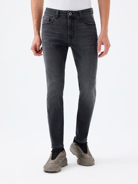 Loft LF2037012 Koyu Gri Erkek Justin Skinny Fit Esnek Kumaş Kot Pantolon
