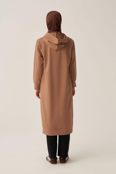 Allday B50083A0 Vizon Kadın Kapüşonlu Rahat Tunik