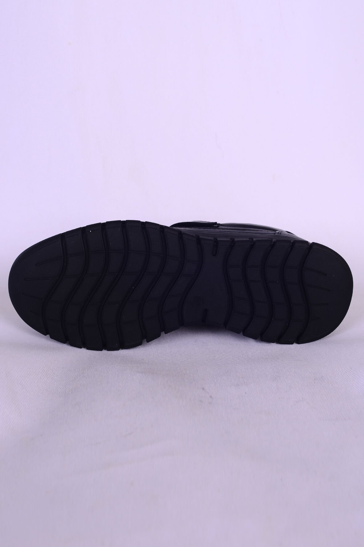 Kuum K1431213 COMFORT Siyah Kadın Deri Ortopedik Taban Cırt Cırtlı Günlük Ayakkabı