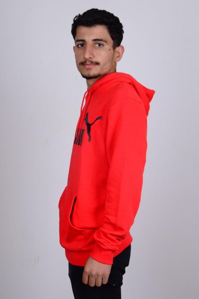 Puma 586688-11 Kırmızı Puma Baskılı Kapüşonlu Erkek Sweat