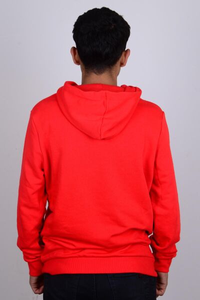 Puma 586688-11 Kırmızı Puma Baskılı Kapüşonlu Erkek Sweat
