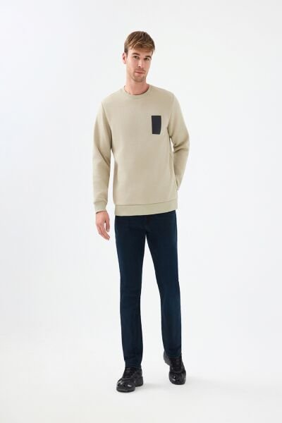 Loft 2037023 Koyu Mavi Erkek Terryborwn Silim Fit Normal Paça Normal Bel Kot Pantolon