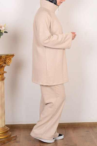 Allday B30106A0 Taş Kadın Yumuşak Dokulu Taşlı Pantolonlu Takım