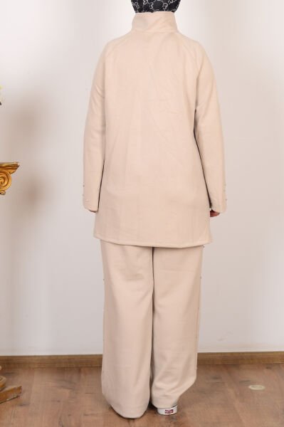 Allday B30106A0 Taş Kadın Yumuşak Dokulu Taşlı Pantolonlu Takım