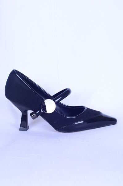 Kuum K702653 EXCLUSIVE Siyah Rugan Kadın Topuklu Ayakkabı