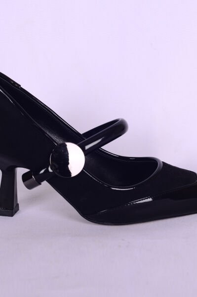 Kuum K702653 EXCLUSIVE Siyah Rugan Kadın Topuklu Ayakkabı