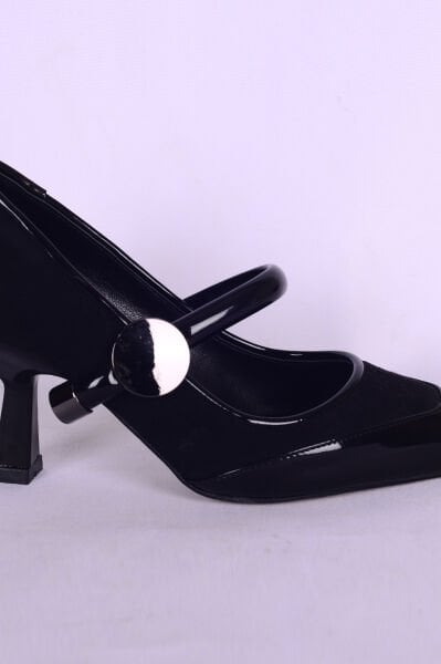 Kuum K702653 EXCLUSIVE Siyah Rugan Kadın Topuklu Ayakkabı