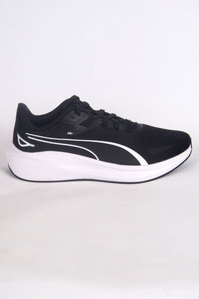 Puma 379437-01 Skyrocket Lite Fileli Rahat Ortopedik Taban Beyaz Topuk Desenli Esnek Hafif Siyah Günlük Erkek Spor Ayakkabı
