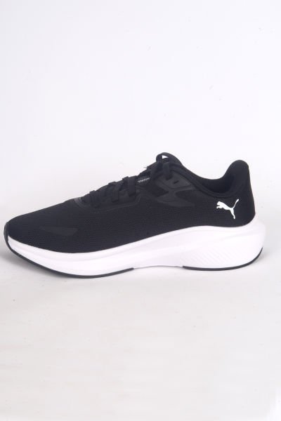 Puma 379437-01 Skyrocket Lite Fileli Rahat Ortopedik Taban Beyaz Topuk Desenli Esnek Hafif Siyah Günlük Erkek Spor Ayakkabı