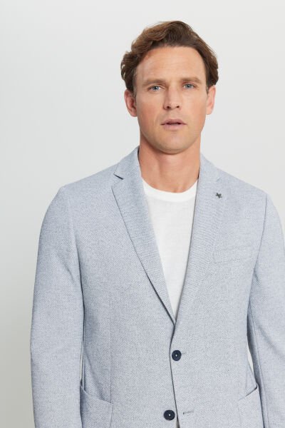 Altınyıldız ACE004252054 İndigo Erkek Astarsız Slim Fit Ceket