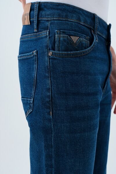 Loft 2037014 Mavi Erkek 68 Simon Geniş Paça Geniş Bel Kot Pantalon