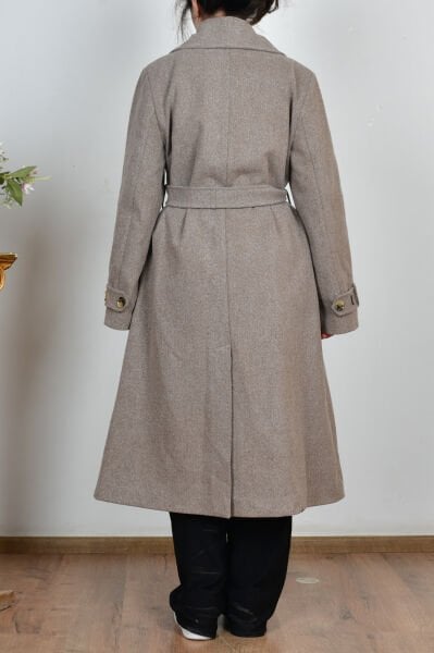 Allday W81014A0 Vizon Kadın Astarlı Kruvaze Kumaş Kaşe