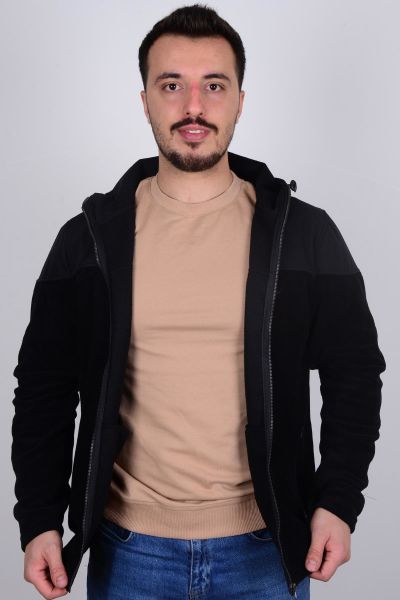 Cazador 23KCEEO05105 Siyah Önü Fermuarlı Erkek Polar