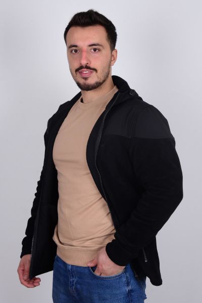 Cazador 23KCEEO05105 Siyah Önü Fermuarlı Erkek Polar