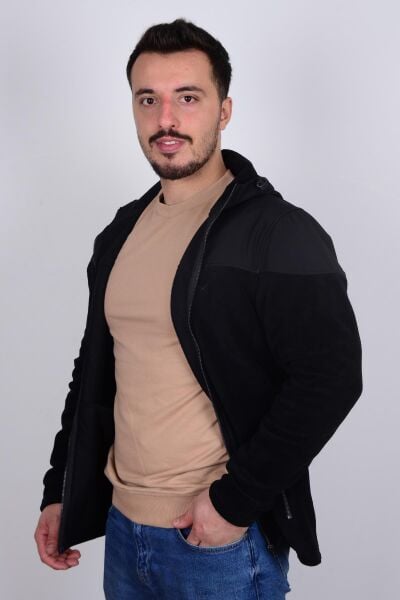 Cazador 23KCEEO05105 Siyah Önü Fermuarlı Erkek Polar