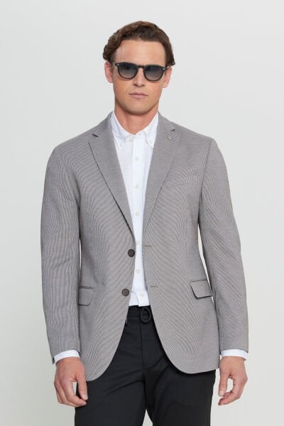 Altınyıldız ACE004252056 Vizon Erkek Astarsız Slim Fit Ceket