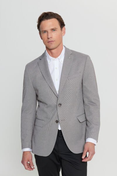Altınyıldız ACE004252056 Vizon Erkek Astarsız Slim Fit Ceket