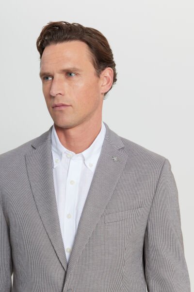 Altınyıldız ACE004252056 Vizon Erkek Astarsız Slim Fit Ceket