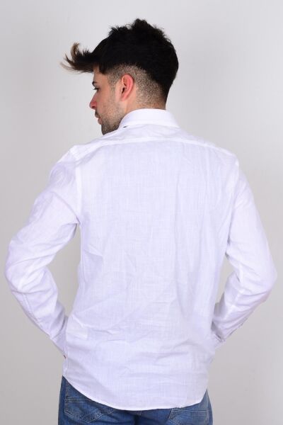 Wrangler W231039100 Beyaz Uzun Kollu Erkek Gömlek