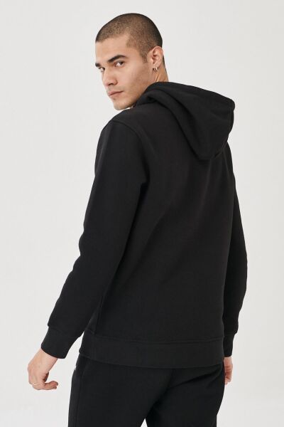 Lee L212021001 Siyah Erkek Kapüşonlu Sweatshirt