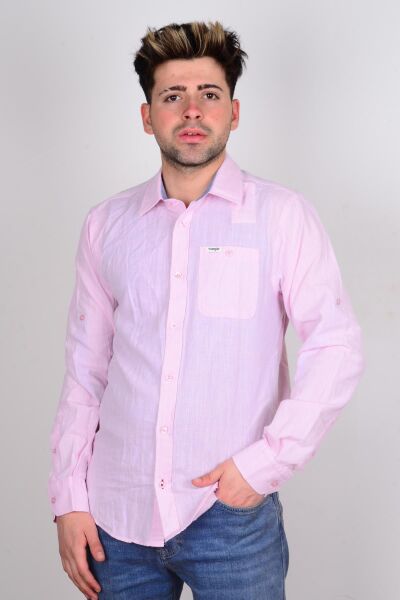 Wrangler W231039611 Pembe Uzun Kollu Erkek Gömlek