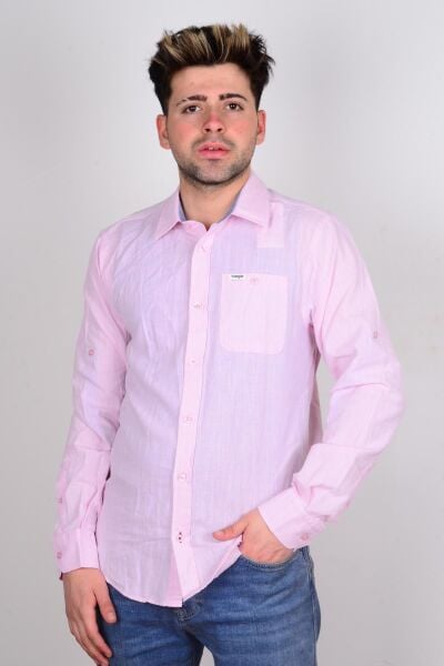 Wrangler W231039611 Pembe Uzun Kollu Erkek Gömlek