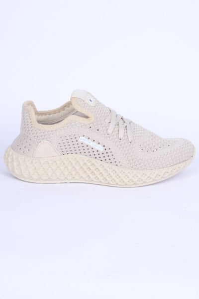 Pierre Cardin 30680 Fileli Rahat Taban Esnek Bej Günlük Kadın Spor Ayakkabı