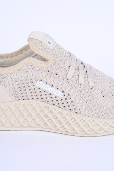 Pierre Cardin 30680 Fileli Rahat Taban Esnek Bej Günlük Kadın Spor Ayakkabı