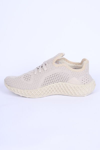 Pierre Cardin 30680 Fileli Rahat Taban Esnek Bej Günlük Kadın Spor Ayakkabı