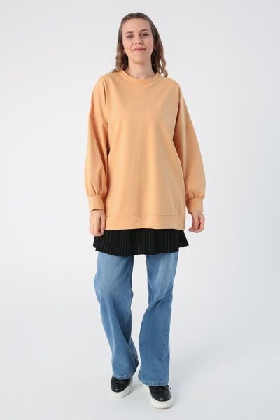 Allday 23XD06004AL0 Siyah Kadın Pileli Kısa Gömlek Etek