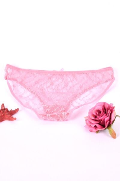 Wonna H-KLT1003 Kadın Pembe Dantel Detaylı Külot