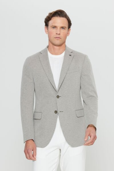 Altınyıldız ACE004252057 Haki Erkek Astarsız Slim Fit Ceket