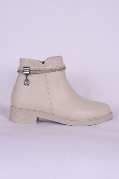 Walkway 325126 Z Bej Cilt Kadın Fermuarlı Kaymaz Bot