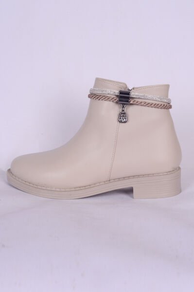 Walkway 325126 Z Bej Cilt Kadın Fermuarlı Kaymaz Bot