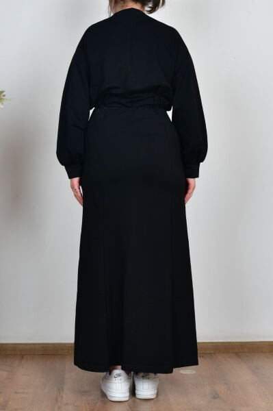 Allday B62087A0 Siyah Kadın Pamuklu Kalem Etek