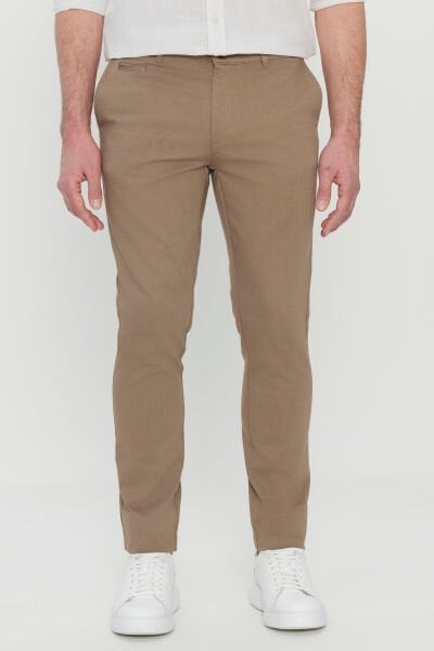 Altınyıldız ACE001252192 Beji Erkek Slim Fit Yandan Cepli Kumaş Pantolon