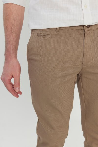 Altınyıldız ACE001252192 Beji Erkek Slim Fit Yandan Cepli Kumaş Pantolon