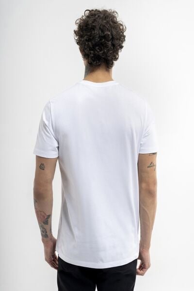 Loft 2036411 Beyaz Erkek Regular Fit Bisiklet Yaka  Normal Kesim Loft Logo Yazı Baskılı %100 Pamuk Tşört