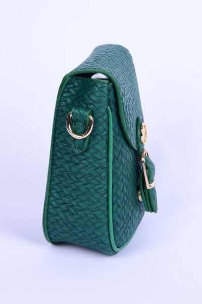 Armine Club ARM103 Yeşil Kadın Detaylı Desenli Deri Çanta