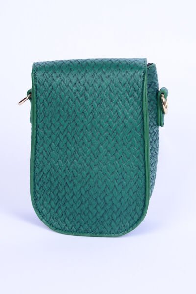 Armine Club ARM103 Yeşil Kadın Detaylı Desenli Deri Çanta