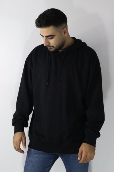 Cazador 22KCEEO05047 Erkek Siyah Kapüşonlu Sweat