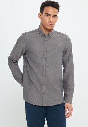 Altınyıldız ACE202510303 Açık Gri Erkek Silim Fİt Par Dy Coul Gömlek