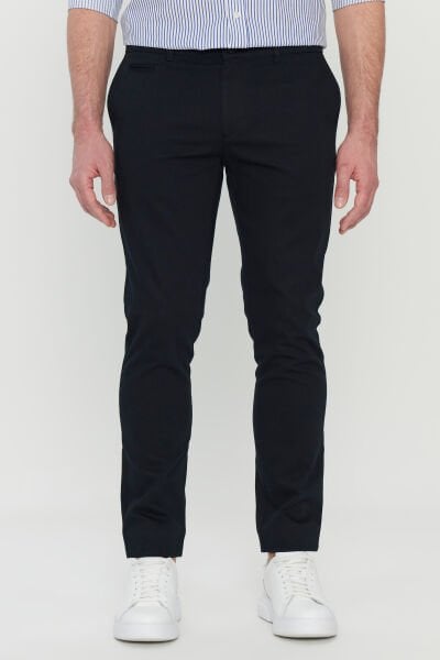 Altınyıldız ACE001252192 Siyah Erkek Slim Fit Yandan Cepli Kumaş Pantolon