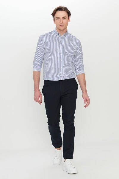 Altınyıldız ACE001252192 Siyah Erkek Slim Fit Yandan Cepli Kumaş Pantolon