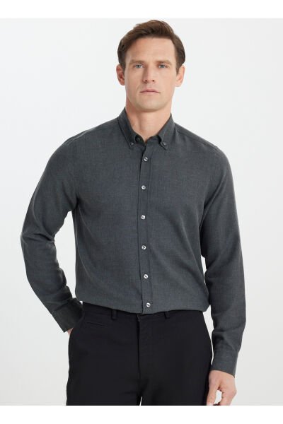 Altınyıldız ACE202510303 Antrasit Erkek Silim Fİt Par Dy Coul Gömlek