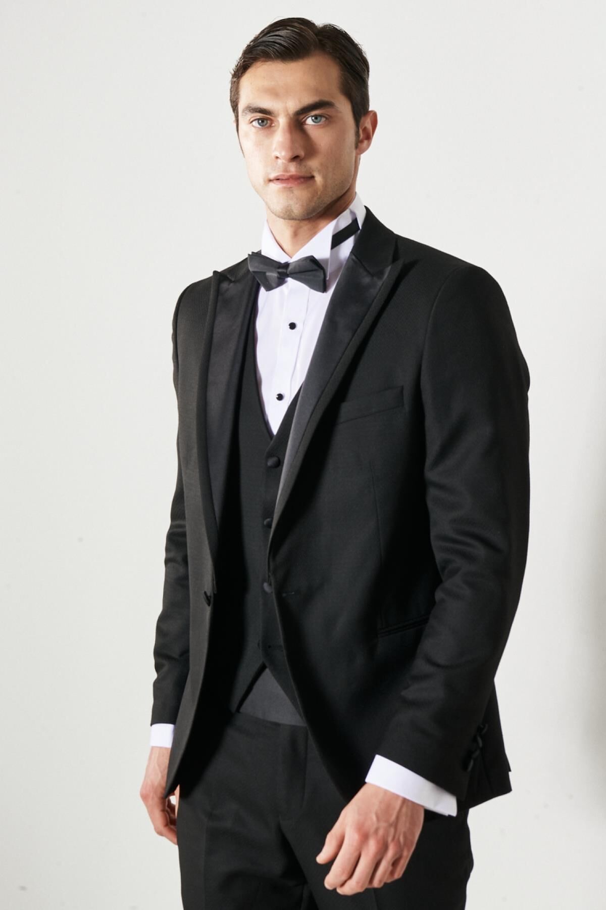 Altınyıldız 4A3222200011 6N Siyah Yelekli Erkek Smokin Takım